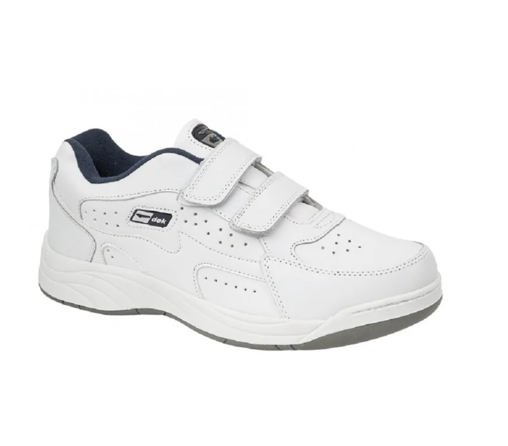 Mens Wide Fit Dek Arizona Trainers black and white - Image 10