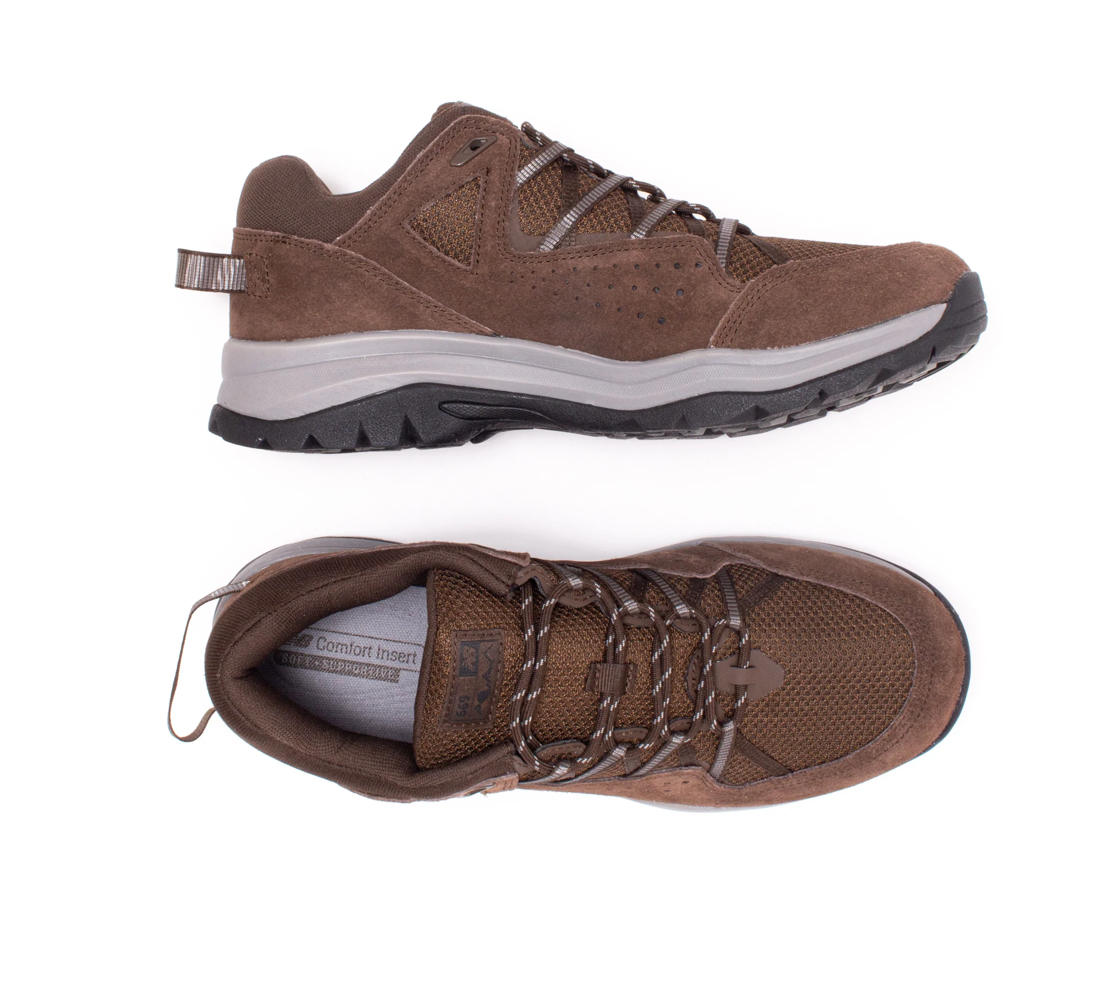 Mens Wide Fit New Balance MW669LC2 Brown Hiking Trainers - Image 8