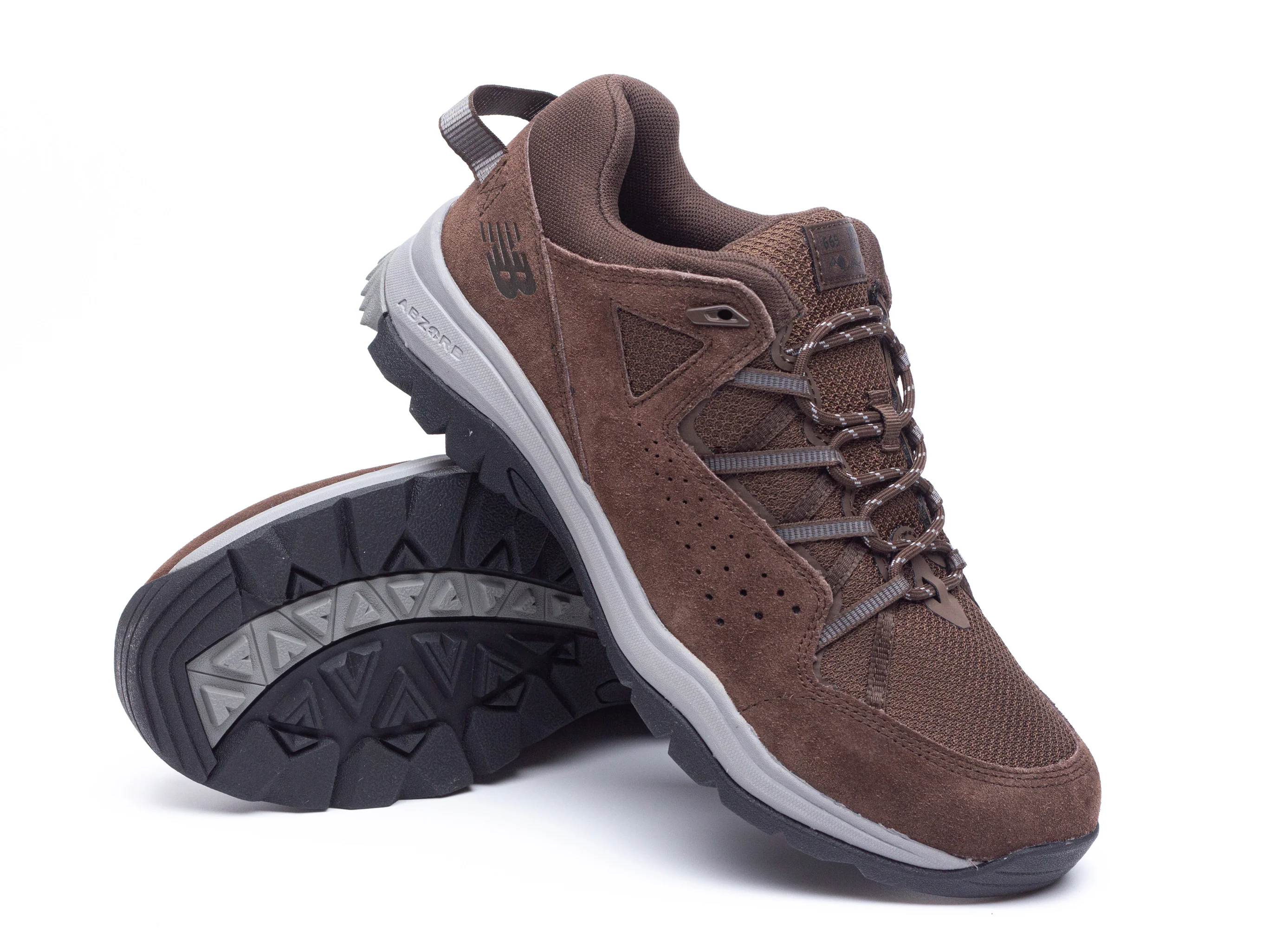 Mens Wide Fit New Balance MW669LC2 Brown Hiking Trainers - Image 9