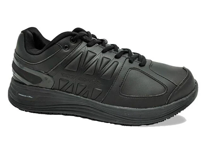 Mens Wide Fit I-Runner Pro Leather Oil and Slip Resistant Trainers - Image 3