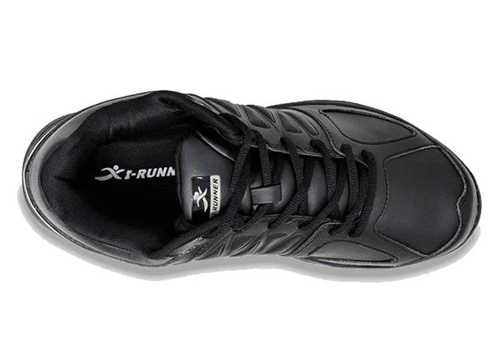 Mens Wide Fit I-Runner Pro Leather Oil and Slip Resistant Trainers - Image 4