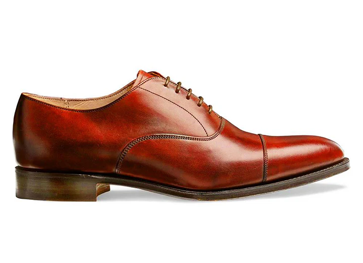 Mens Wide Fit Cheaney Lime Oxford Shoes - Image 4