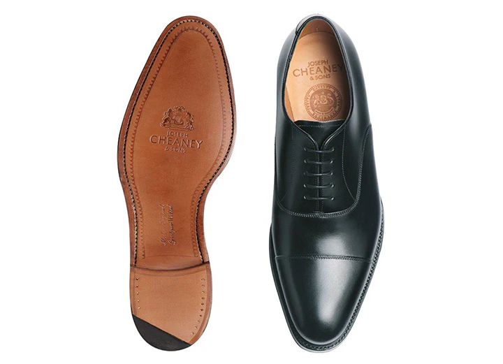 Mens Wide Fit Cheaney Lime Oxford Shoes - Image 5