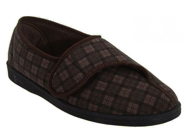 Mens Wide Fit Comfylux Paul Slippers - Image 5