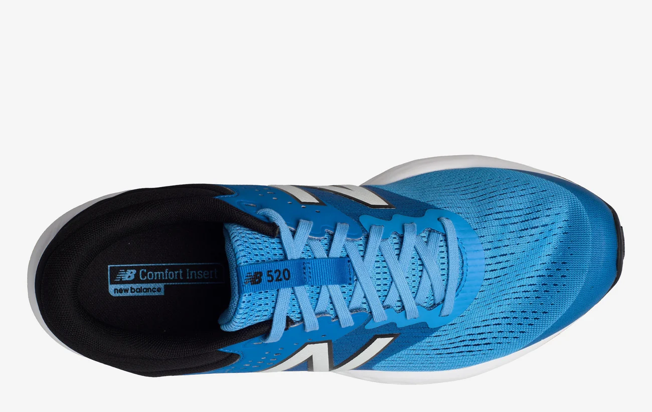 Men's Wide Fit New Balance M520CL7 Walking & Running Trainers - Light Blue Black - Image 7