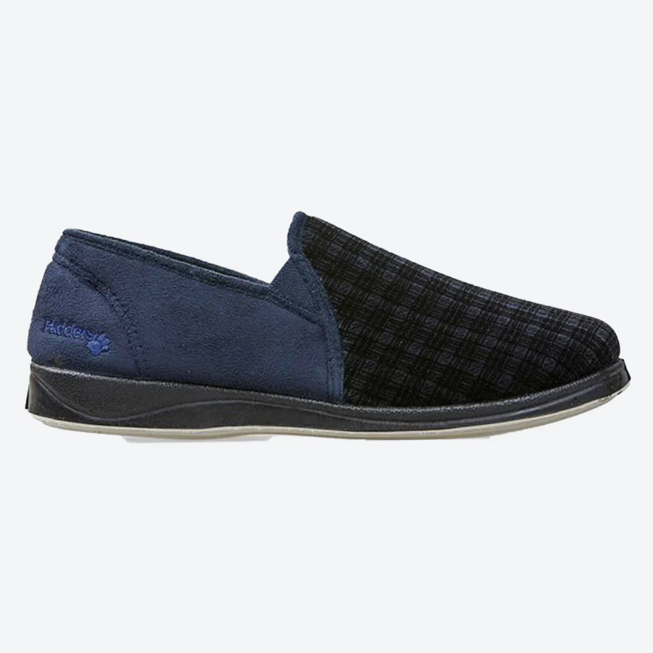 Mens Wide Fit Padders Albert Slip On Slippers - Image 11